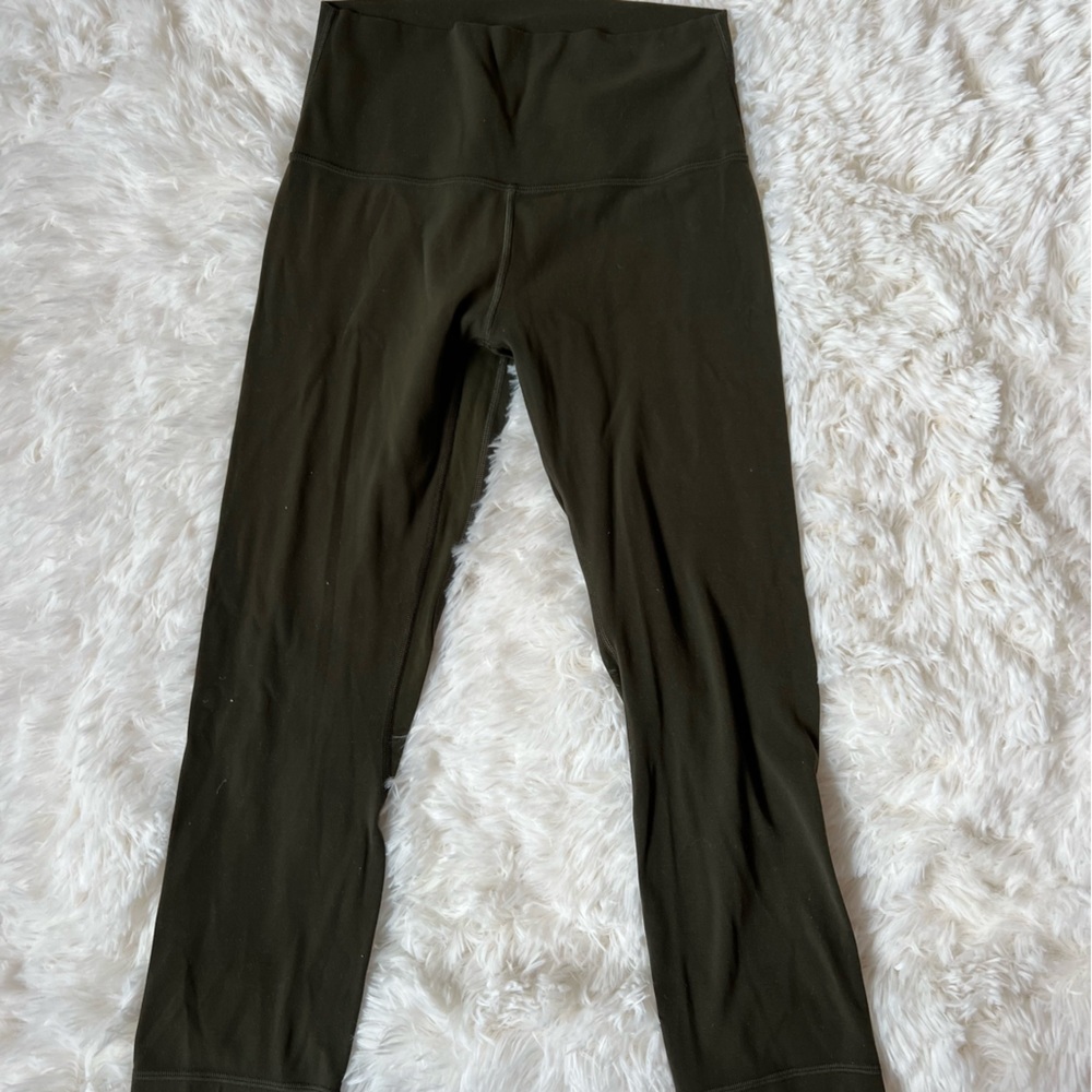 Lululemon Align High-Rise Crop 23” inseam color dark olive